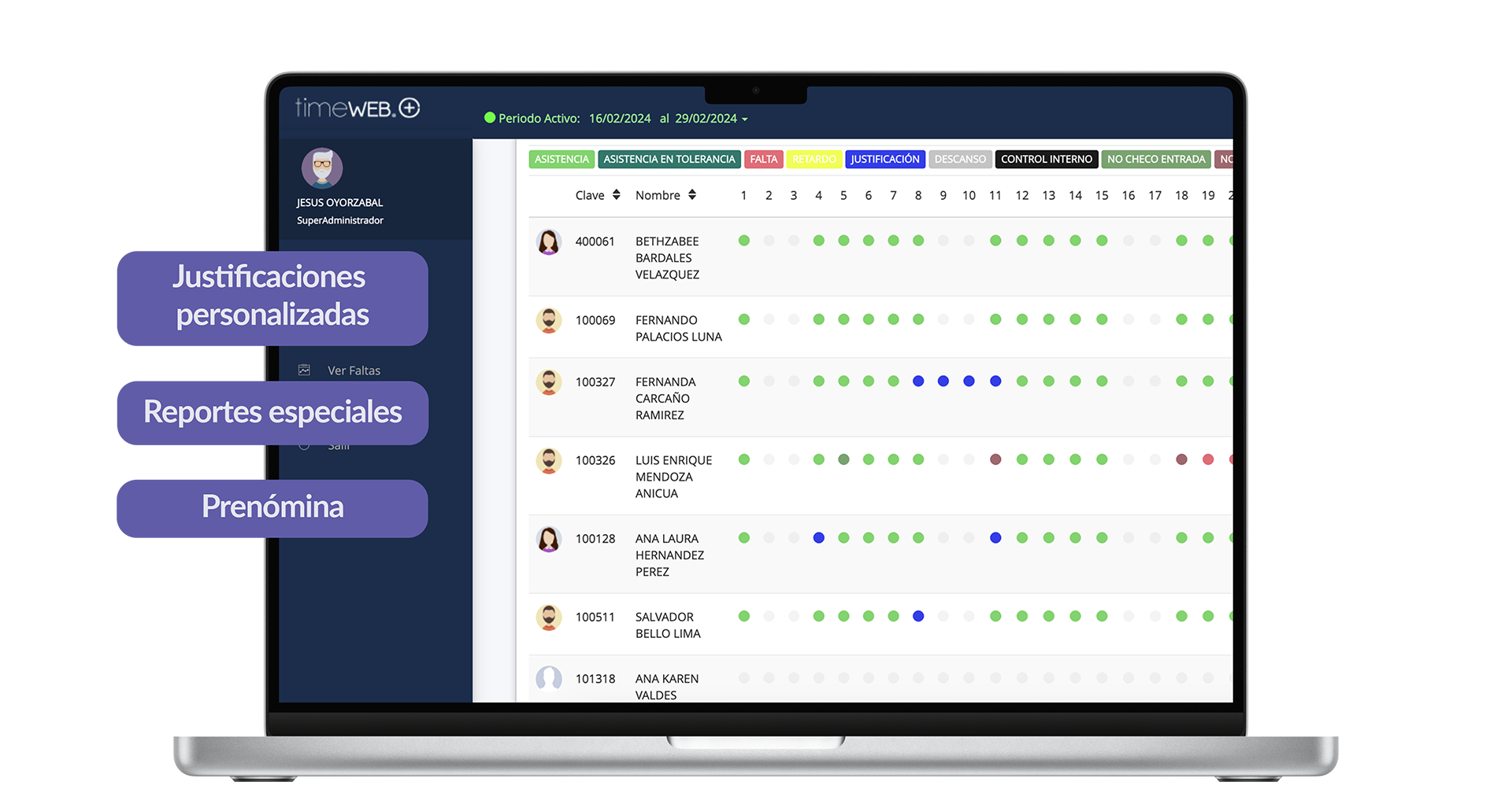 Sistema de nómina y control de asistencia